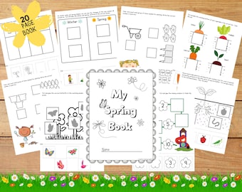 Spring Worksheet Preschool, Kids Learning Pages Printable