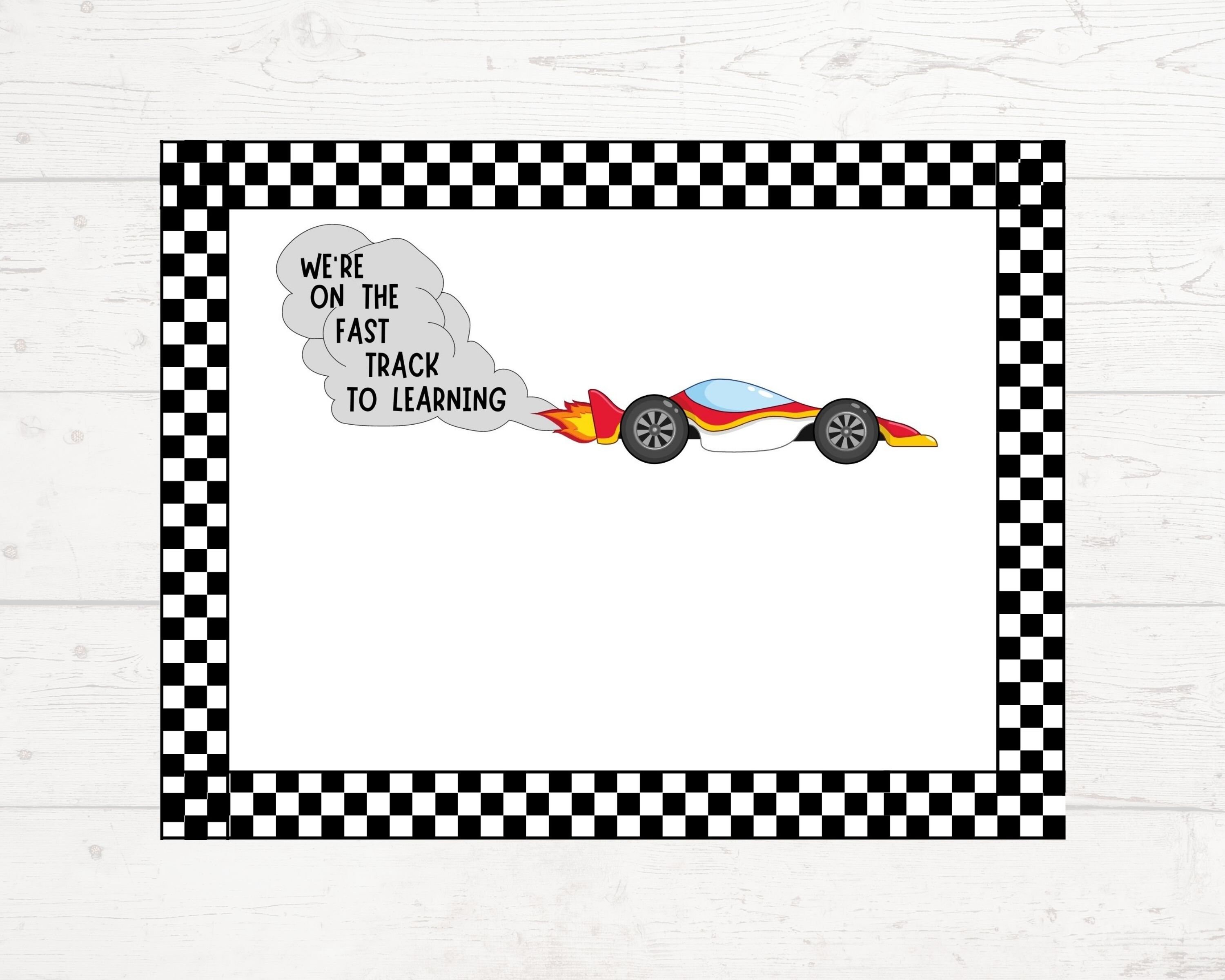 Classroom Bulletin Board Racetrack Border Printable Classroom | Etsy