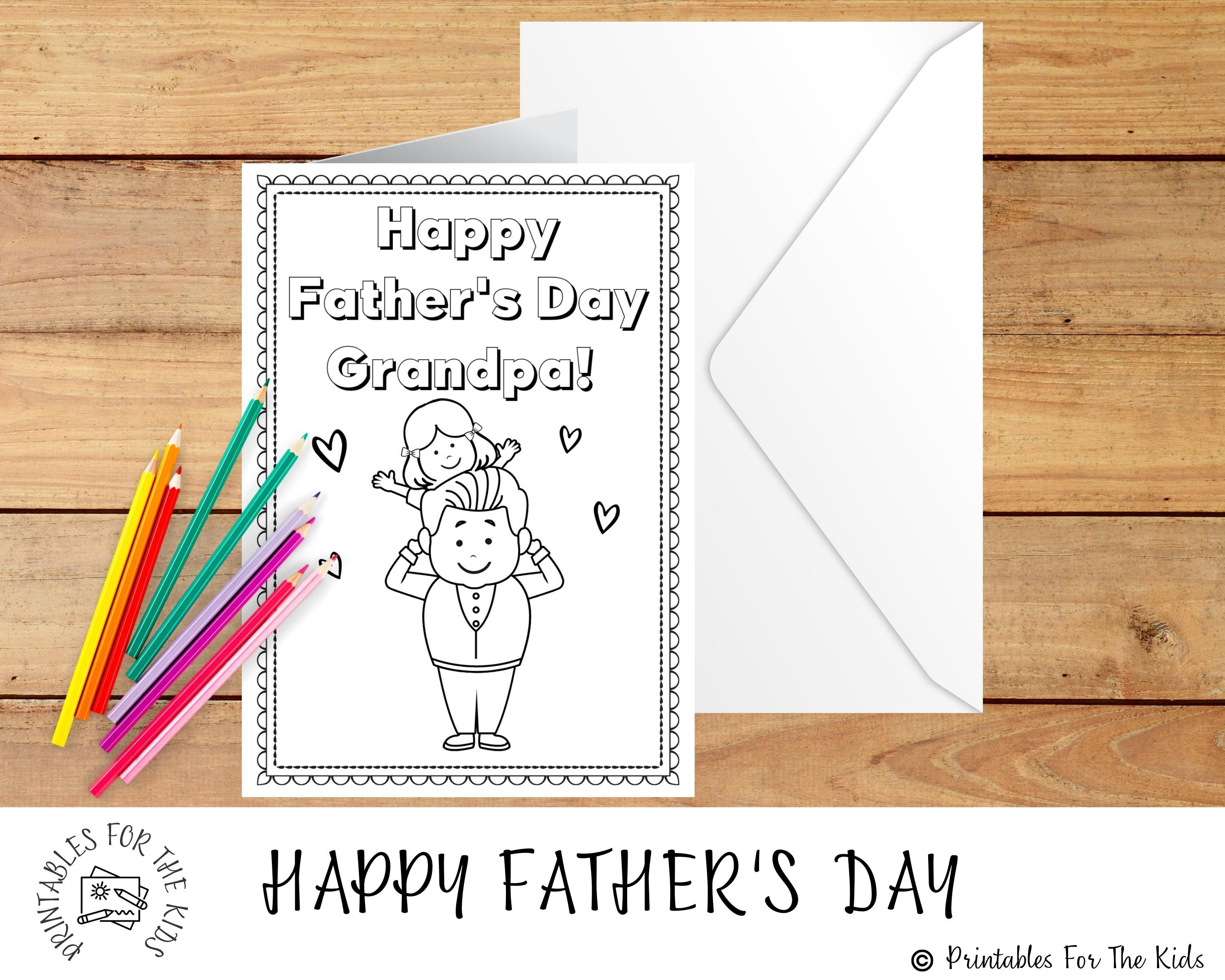 Grandpa Father's Day Card, Printable Grandpa Card, Happy Father's Day ...