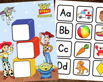 Phonics Activity, Toy Story Alphabet Learning Printable