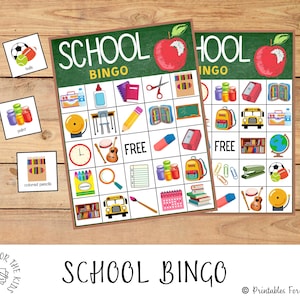 Back To School Bingo Game: Classroom Printable Activity