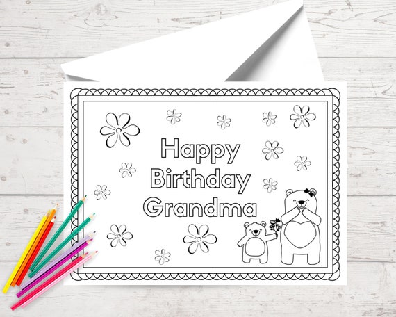 happy birthday grandma card printable birthday card for etsy