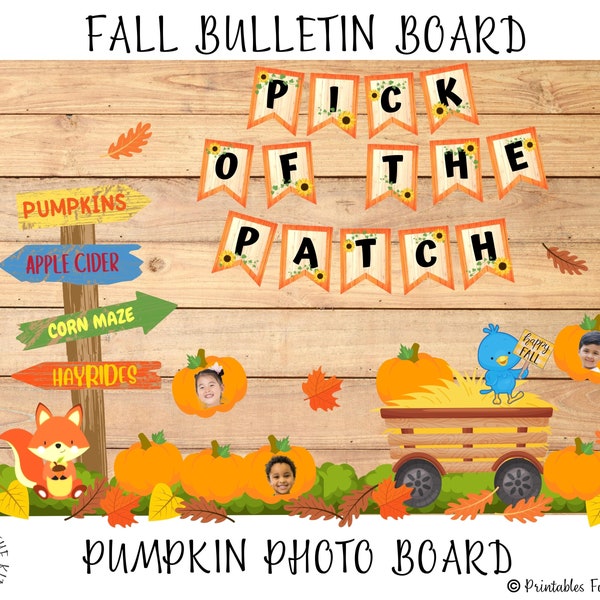 Fall Bulletin Board, Halloween Classroom Bulletin Board, Fall Pumpkin Wall Decor, Fall Theme Classroom Banner, Fall Pumpkin Door Decor