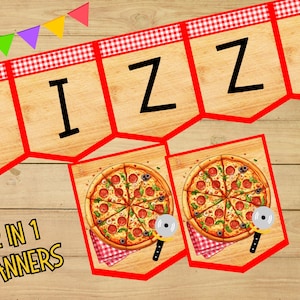 Pizza Party Banner: Printable Birthday Decoration