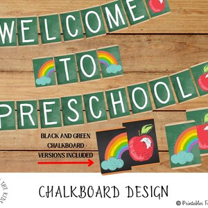 Welcome Back to School Banner, Classroom Welcome Sign, Preschool Classroom Wall Decor, Preschool Bulletin Board, Printable Welcome Sign