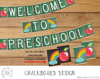 Welcome Back to School Banner, Classroom Welcome Sign, Preschool Classroom Wall Decor, Preschool Bulletin Board, Printable Welcome Sign