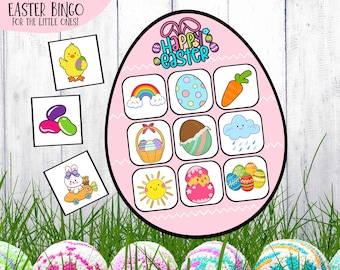 Easter Bingo Game: Kids Party Activity Printable