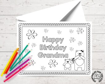 happy birthday grandma card printable birthday card for etsy