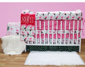 flamingo baby crib sheets