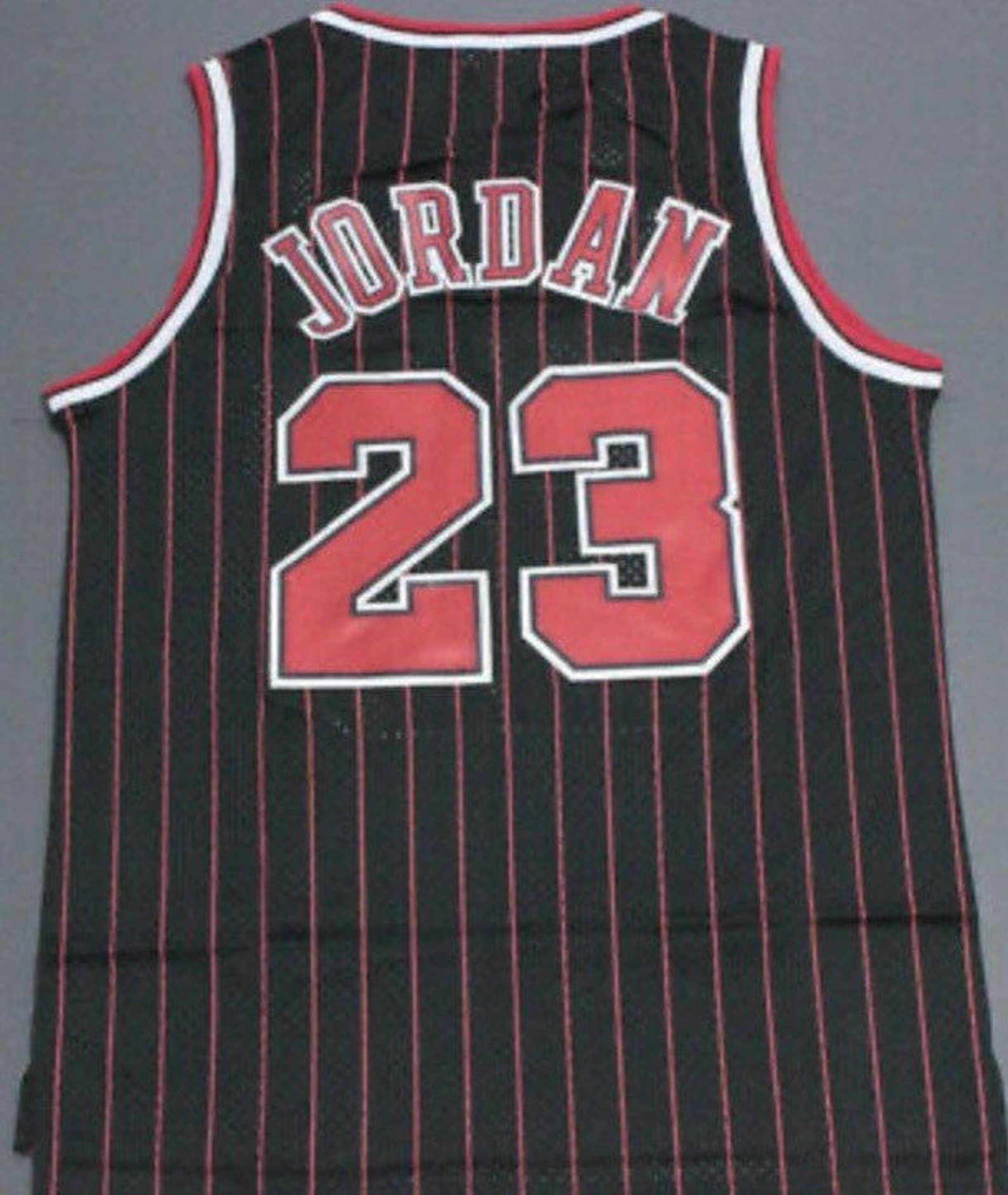 Chicago Bulls Michael Jordan 23 Vest Jersey Black with Red Etsy
