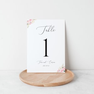 Cartes de numéro de table de mariage, signes de numéro de table, cartes imprimées ou fichier imprimable, numéro de table minimal, décor de table de siège de mariage