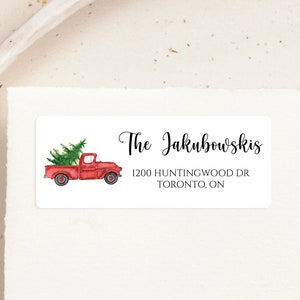 Personalized Return Address Labels, Christmas Tree Return Address Stickers, Custom Labels, Christmas Shipping Labels, Guest Address Label