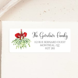 Personalized Christmas Return Address Labels, Holiday Delivery Address Stickers, Custom Labels, Christmas Shipping Labels