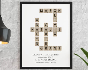 crossword puzzle etsy canada