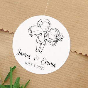 Personalized Bridal Shower Stickers, Wedding Favor Stickers, Favour Bag Labels, Party Favor Stickers, Candy Bag Stickers, Treat Bag Stickers