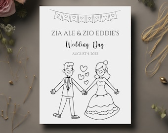Kids Wedding Activity Book, Kids Wedding Favours in Bulk, Kids Colouring, Wedding Kids Pack, Fall Wedding, Kids Activity Kits for Wedding
