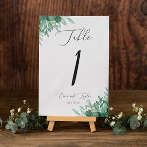 Cartes de numéro de table de mariage, signes de numéro de table, cartes imprimées ou fichier imprimable, numéro de table minimal, décor de table de siège de mariage