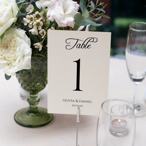 Cartes de numéro de table de mariage, signes de numéro de table, cartes imprimées ou fichier imprimable, numéro de table minimal, décor de table de siège de mariage