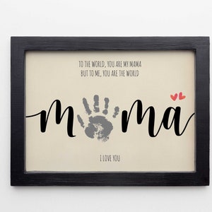 MAMA Handafdruk Footprint Art Craft, Moederdag Cadeau voor mama, DIY Baby Kids Card, Decor Nursery Memory Keepsake, Peuter Preschool Art Craft