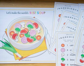 Cooking Counting Printable, Toddler Activities, Montessori Toddler Quiet Book, Toddler Busy Binder, Homeschool Learning, Toddler Printable