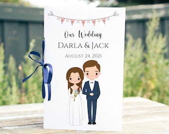 Libro di attività personalizzato per bambini a tema matrimonio, bomboniere per matrimoni.