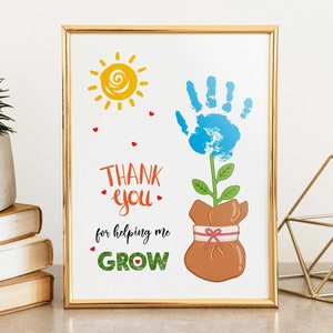 Teacher Appreciation Gifts Handprint Footprint Art Craft, Best Teacher ...
