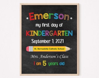 First Day of School Sign, Last Day of School Sign, Back To School Photo Chalkboard, 1st Day of School, Digital or Printed Poster