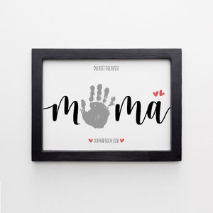 MAMA Handprint Footprint Art Craft, Regalo del Día de la Madre para mamá, Tarjeta DIY para niños bebés, Recuerdo de memoria de la guardería de decoración, Artesanía preescolar para niños pequeños