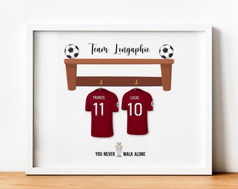 Personalisierte Geschenke für Fußball Fußball Fans, Wand-Dekor Familie Druck, Liverpool, Geschenk für Paare, Geburtstagsgeschenk Opa, Geschenk für Bruder