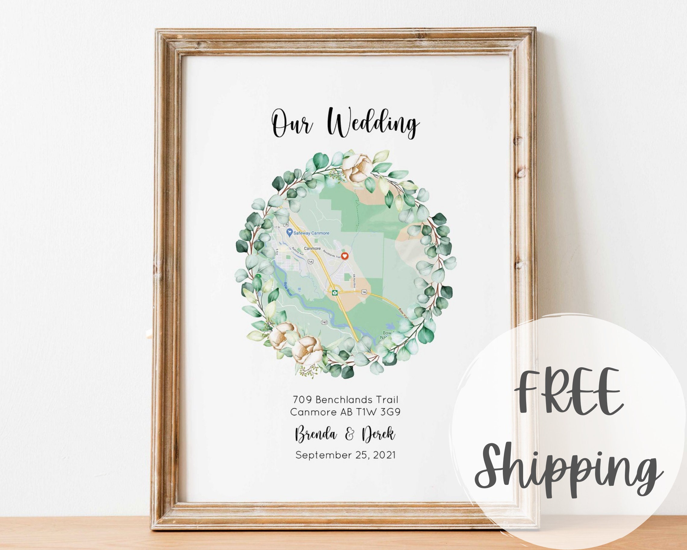 Personalized Wedding Decor Framed Large Wall Art Boho Wall Etsy
