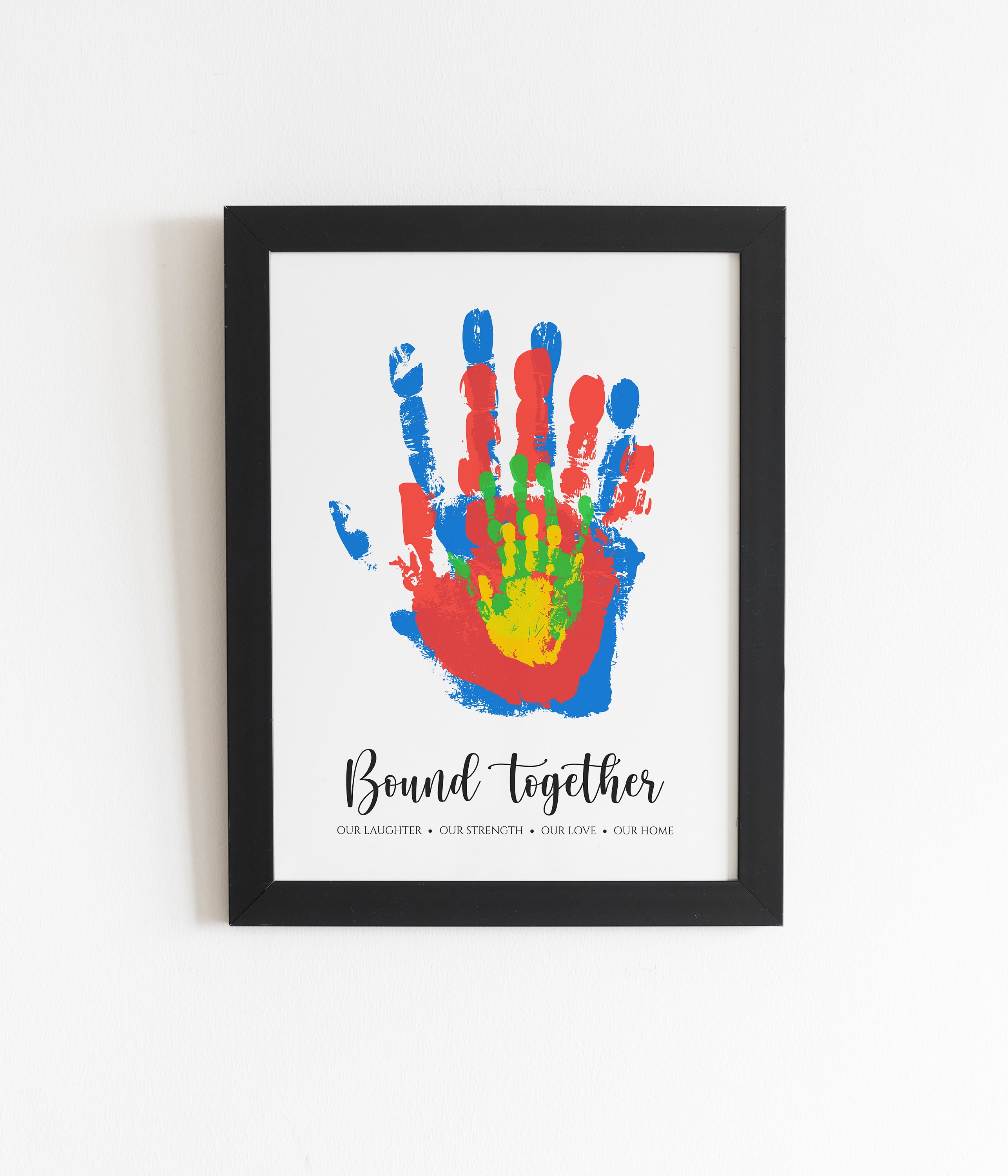 Familien-Handabdruck Set Für 4 Personen – Mit 12 Fingerfarben, Rahmen, Stickern, DIY Baby Hand- & Fußabdruck Geschenk Zur Geburt/Taufe