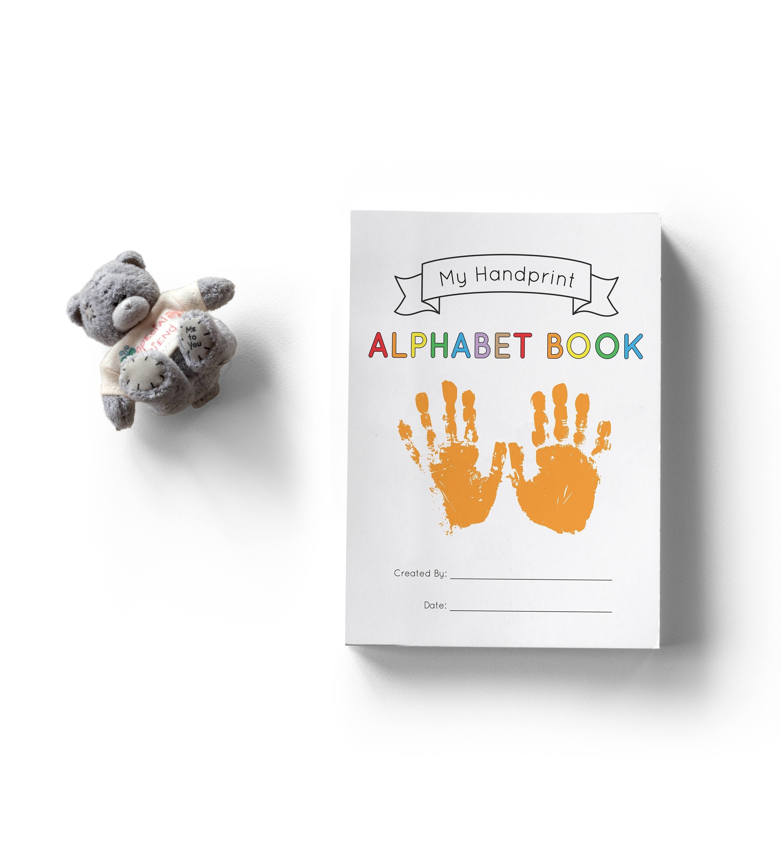 Alphabet Handprint Art Craft for Kids, Handprint Art Printable, ABC