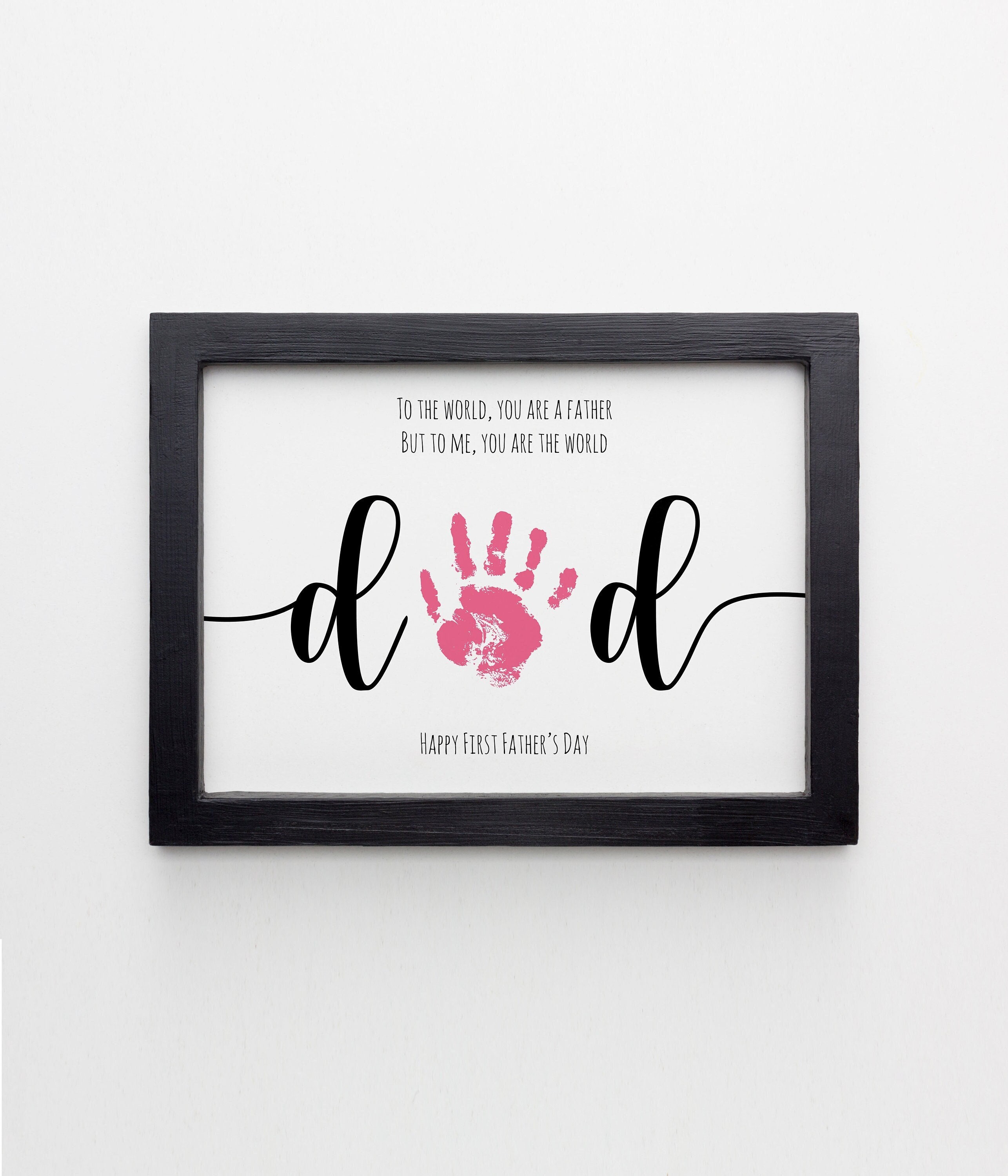 Footprint Presents For Dads To Be From Baby Baby Footprint Art