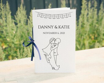 Libro de actividades para bodas infantiles, páginas para colorear personalizadas, recuerdos de boda.