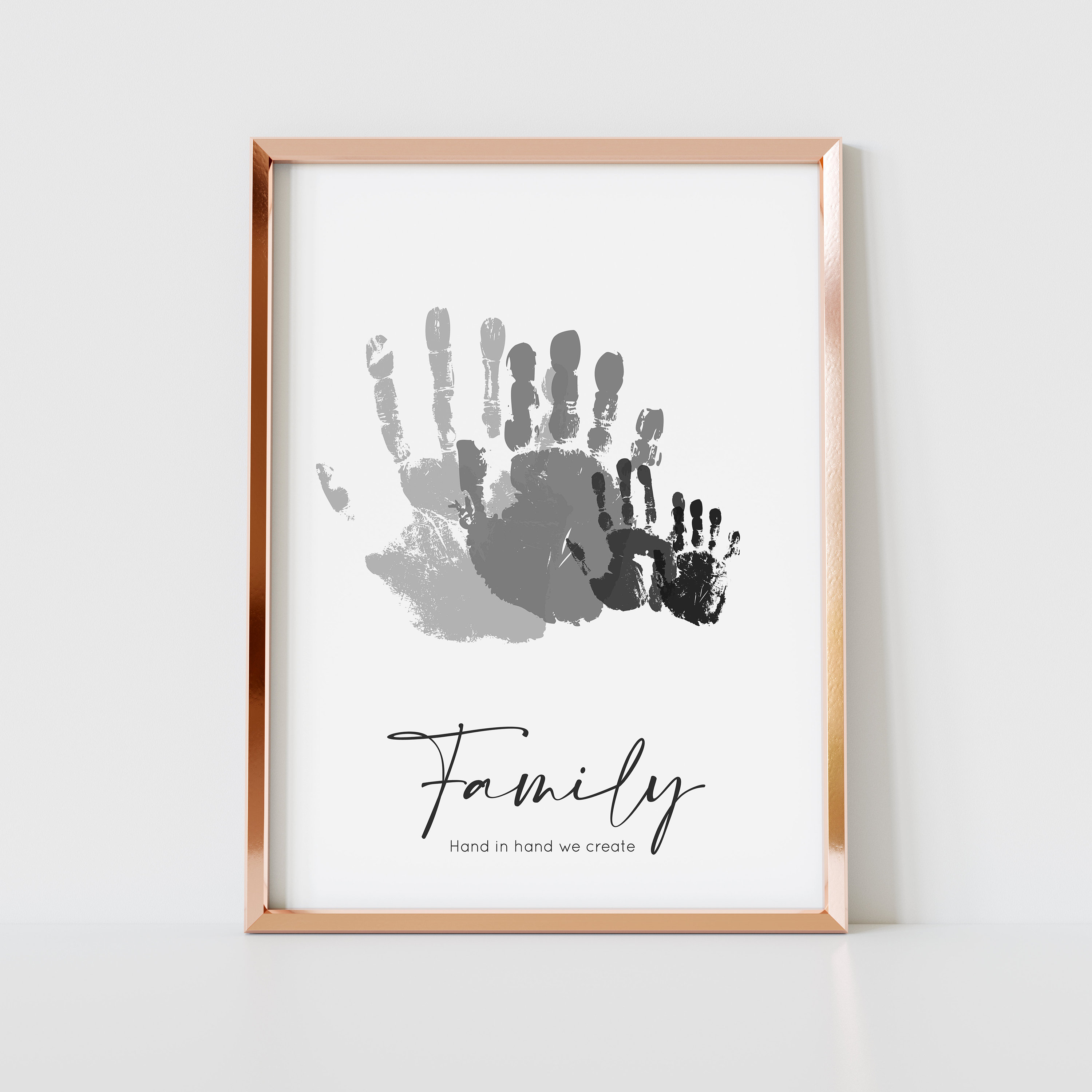 Paper Flower Kit Qfandben Family Handprint Kit, DIY Craft Keepsake