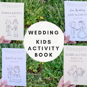 Personalized Kid's Wedding Coloring Book, Kids Wedding Favors, Wedding Activity Book, Kids Wedding Activity Book, Kids Activity Kits