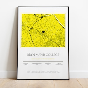 Personalisierte Universitäts-Abschlussgeschenkdruck, druckbare Bryn Mawr College-Karte, Abschlussgeschenke für sie, Geschenk für Studenten,