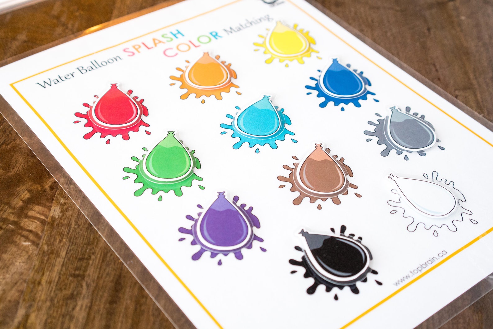 Color Matching Paint Splash Game Printable Toddler Preschool Etsy