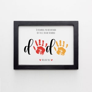 DADA Handafdruk Voetafdruk Art Craft, Vaderdagcadeau voor papa, DIY Baby Kids Card, Broers en zussen Memory Keepsake Peuter Preschool Art Craft