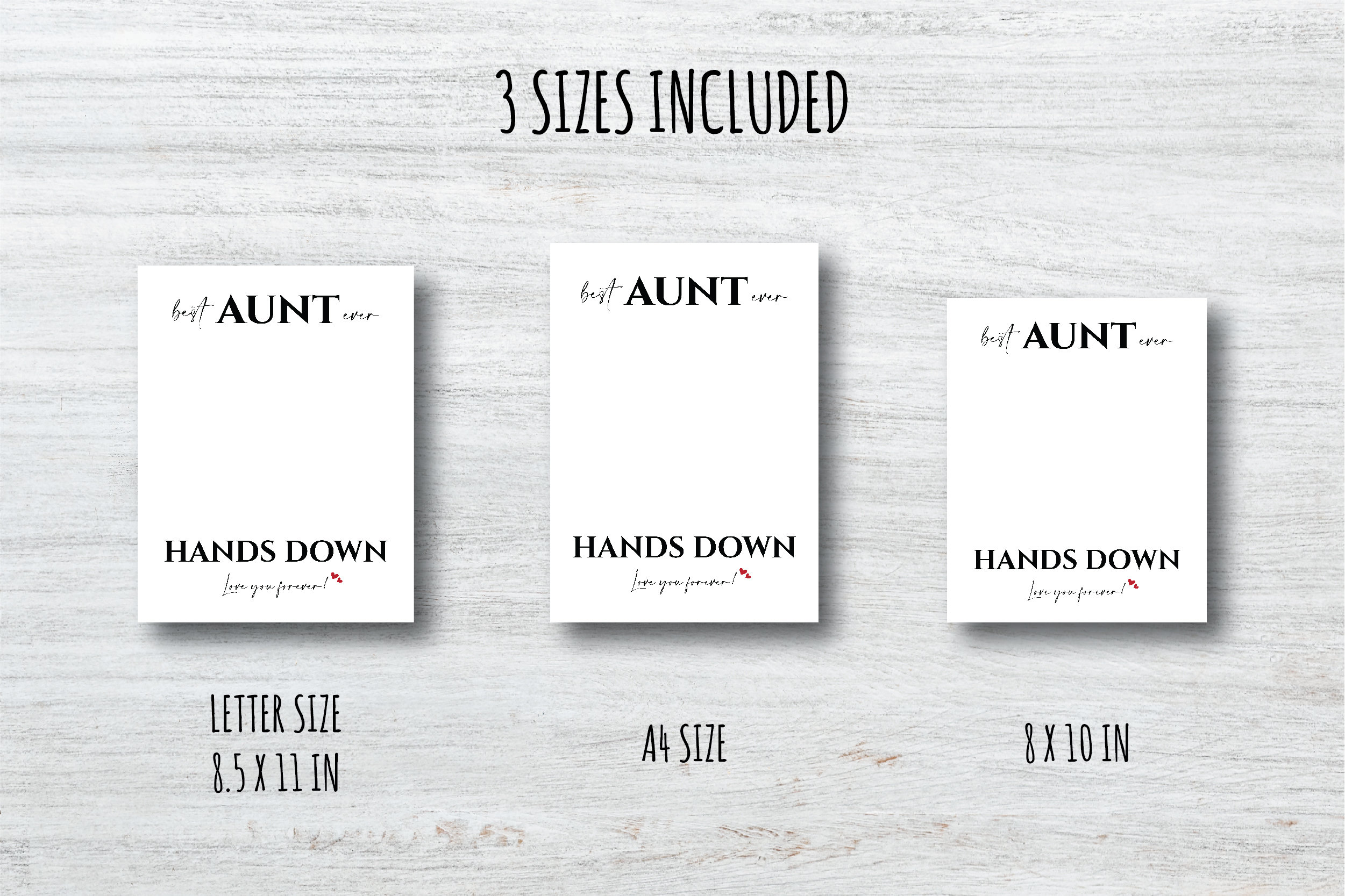 Best AUNT Ever Hands Down Handprint Footprint Art Craft - Etsy