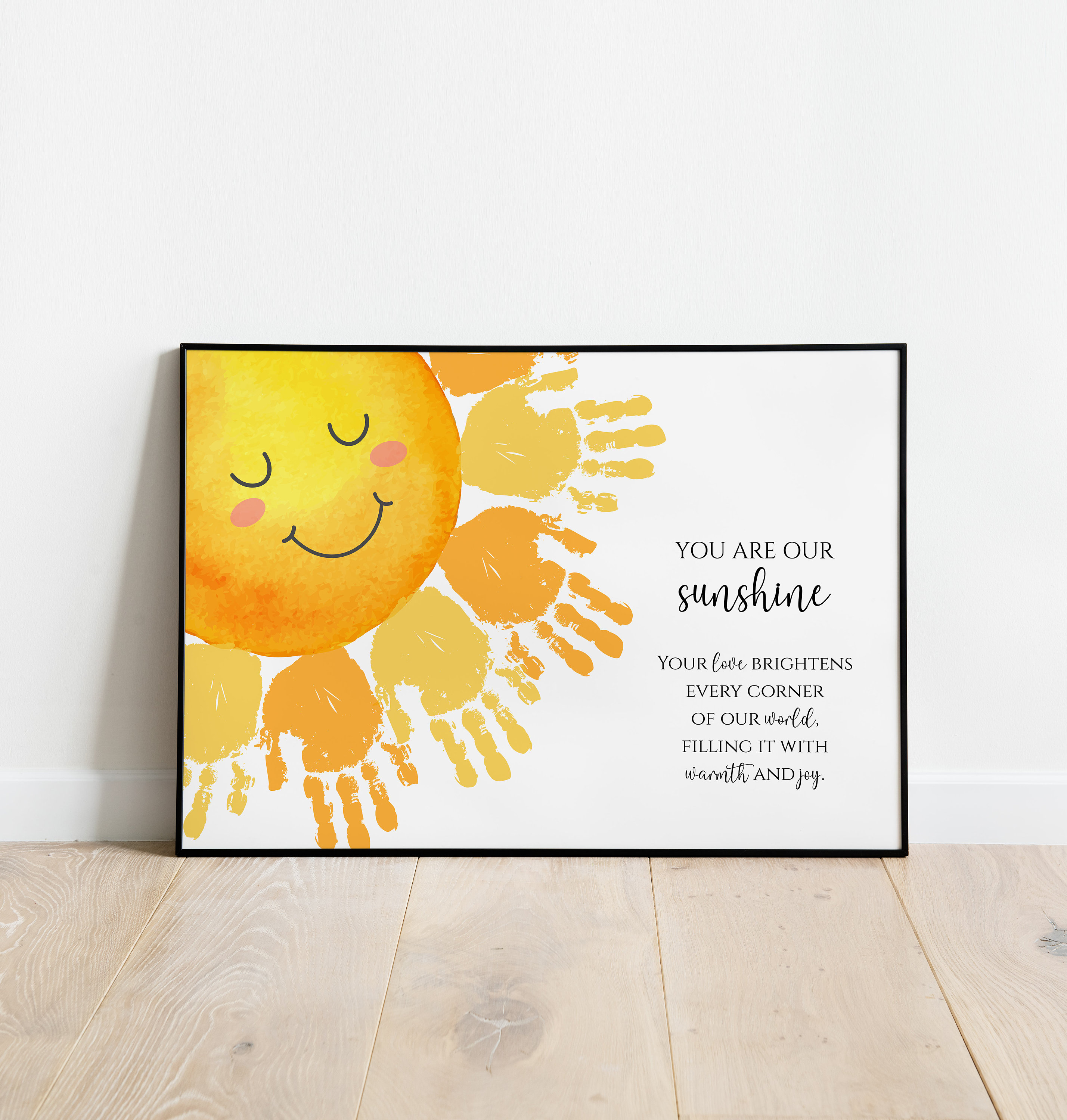 You Are Our Sunshine Handprint Art, Sibling Handprint, DIY Mum's ...