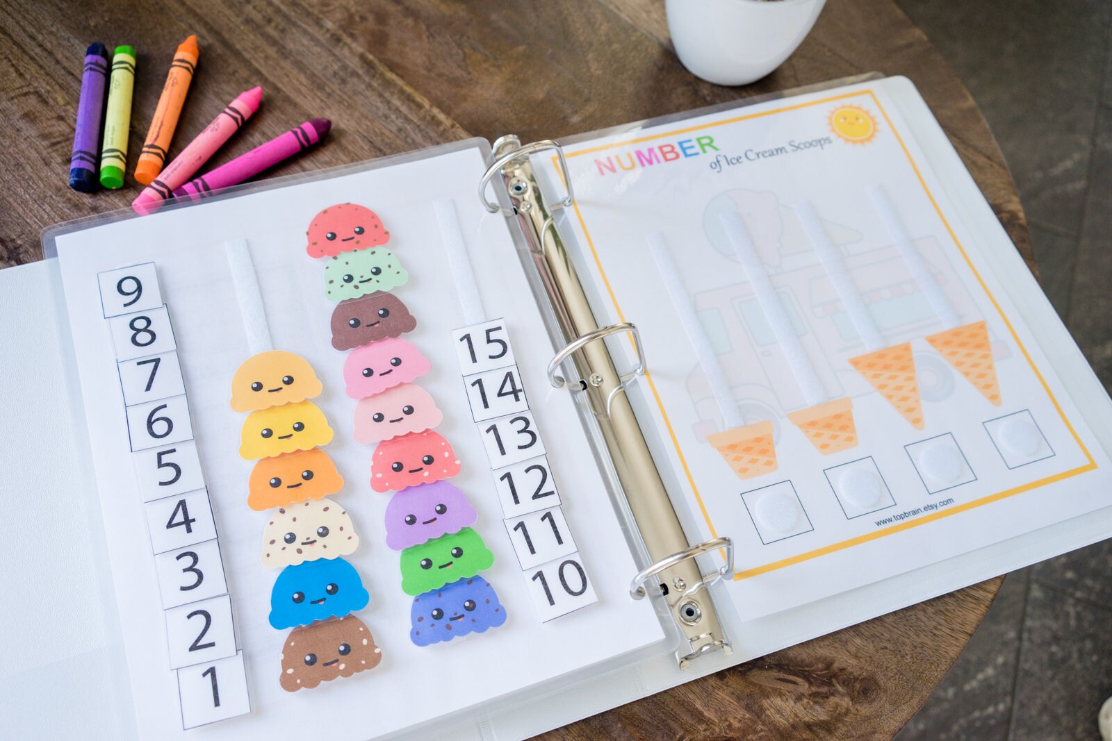 Ice Cream Toddler Busy Book Montessori Busy Book Count the - Etsy Canada
