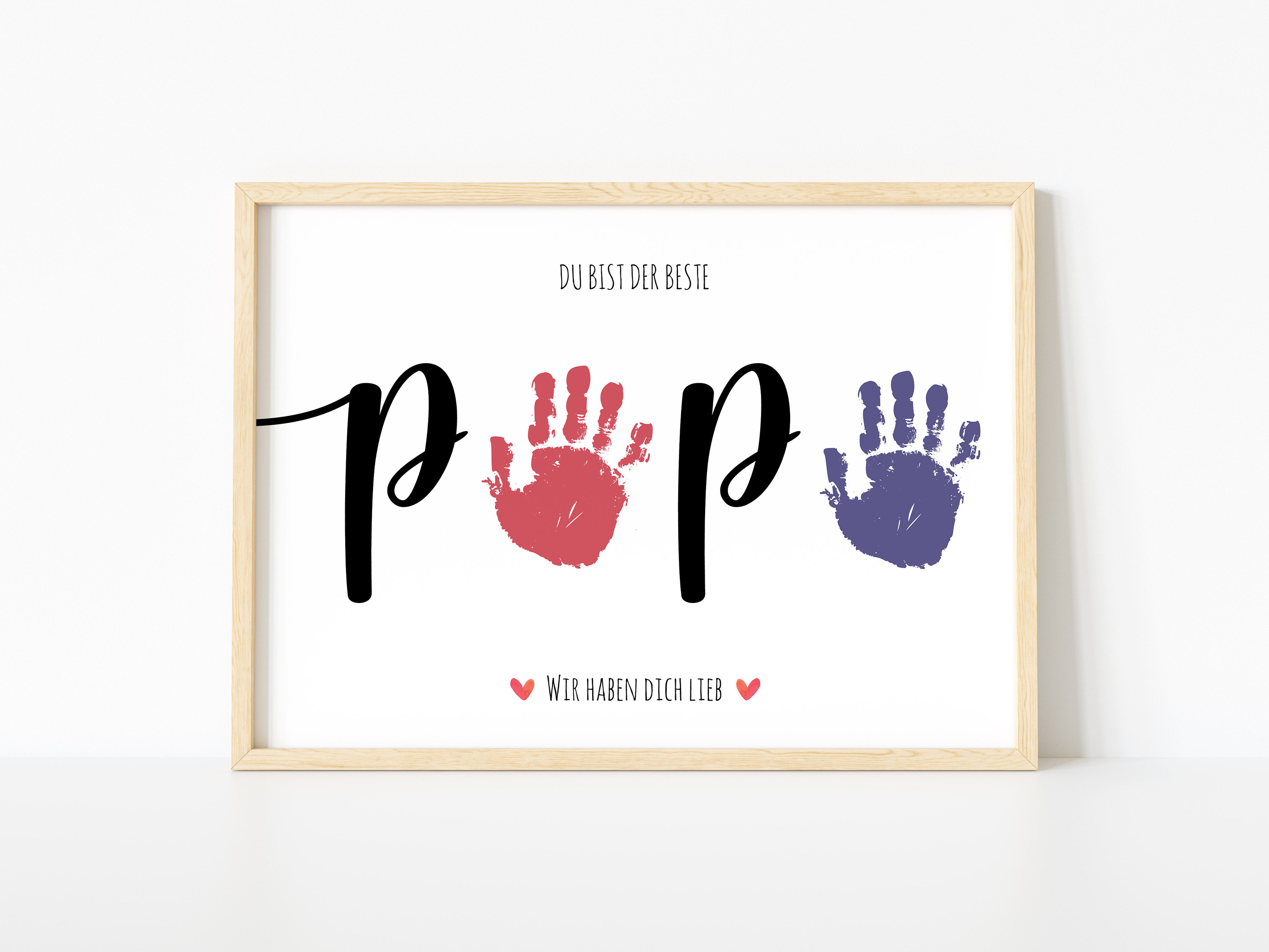 PAPA Wir Haben Dich Lieb Handprint Footprint Art Craft Etsy