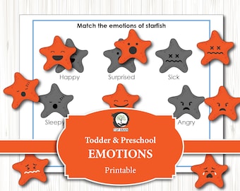 Printable Feelings and Emotions Busy Book, Toddler Expressions Activity, Preschool Printable, Feelings Chart, Montessori Homeschool Activity