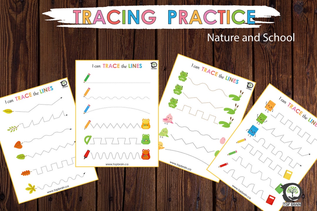 Tracing Practice Worksheets Printable, Preschool Busy Binder ...