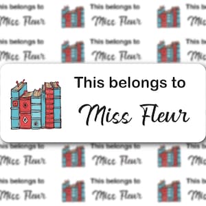 Personalized Teacher Name Labels, This Belongs To Labels, Teacher stickers, Teacher Book Labels, School Supplies Labels, Gift for Teachers