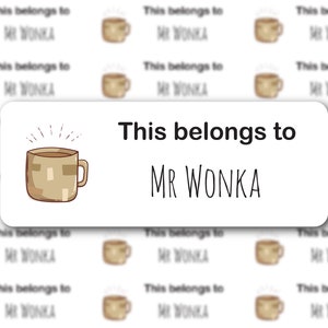 Personalized Teacher Name Stickers, This Belongs To Labels, Teacher Labels, Coffee Mug Labels, School Supplies Labels, Gift for Teachers
