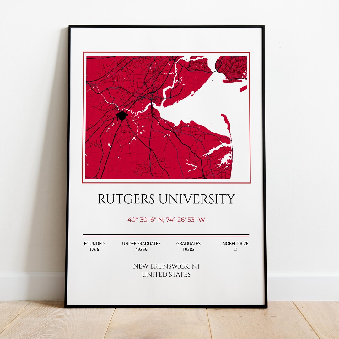 Personalized University Graduation Gift Print, Printable Rutgers ...