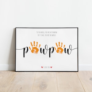 Pfote Pfote Handabdruck Fußabdruck Art Craft, Vatertagsgeschenk, Großvater Geburtstagsgeschenk, DIY Baby Kinder Karte, Kleinkind Vorschulhandwerk