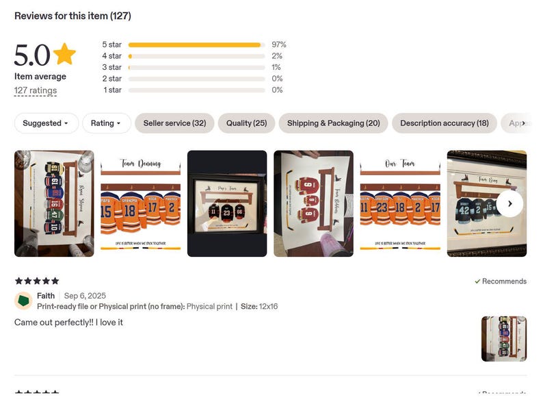 May include: A selection of framed hockey-themed prints. One print shows hockey jerseys with numbers, another displays hockey sticks and jerseys, and a third showcases hockey jerseys with numbers. The prints are designed for sports fans.